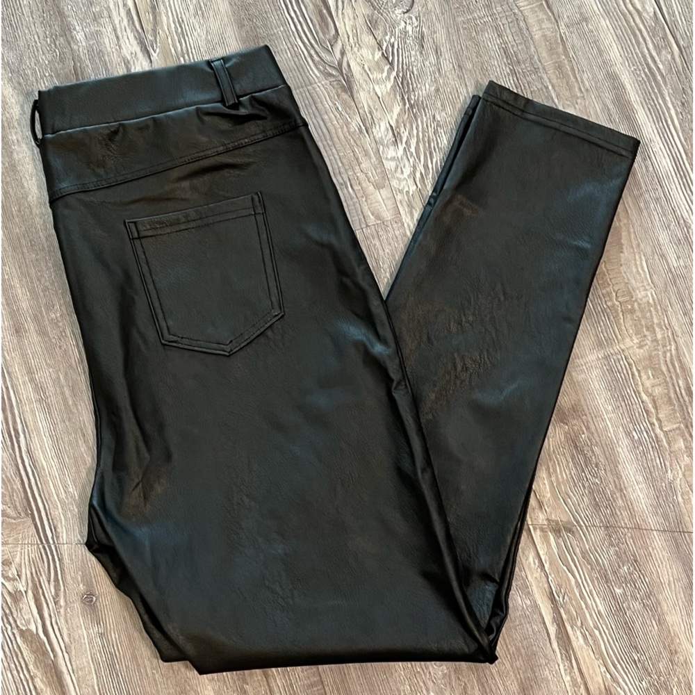 AMAZON | Tagoo Faux Leather Leggings for Women High Waisted Pleather - Picture 2 of 11